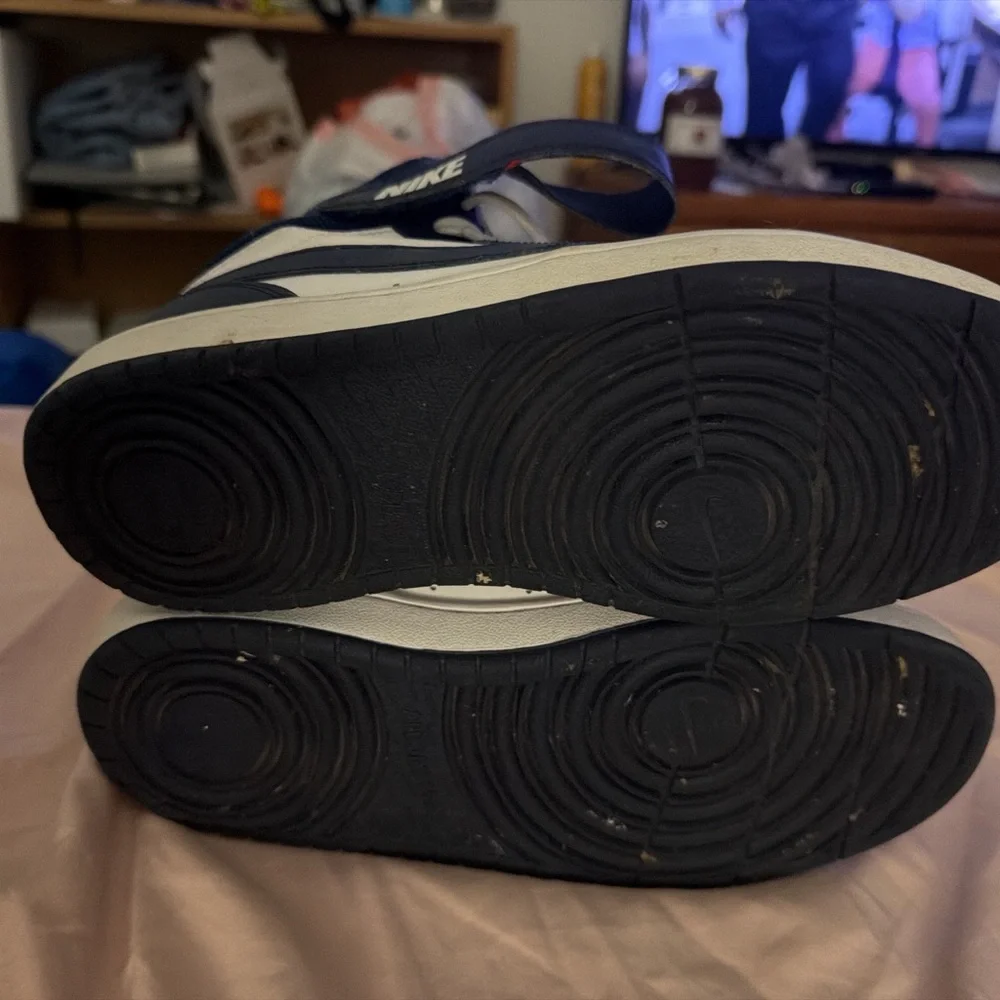Nike Kids High-Top Sneakers - Navy and White